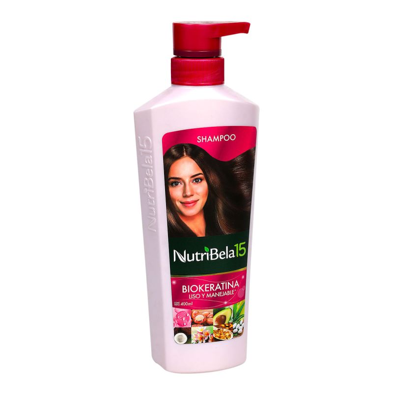 Shampoo Nutribela15 Bioqueratina liso y manejable 