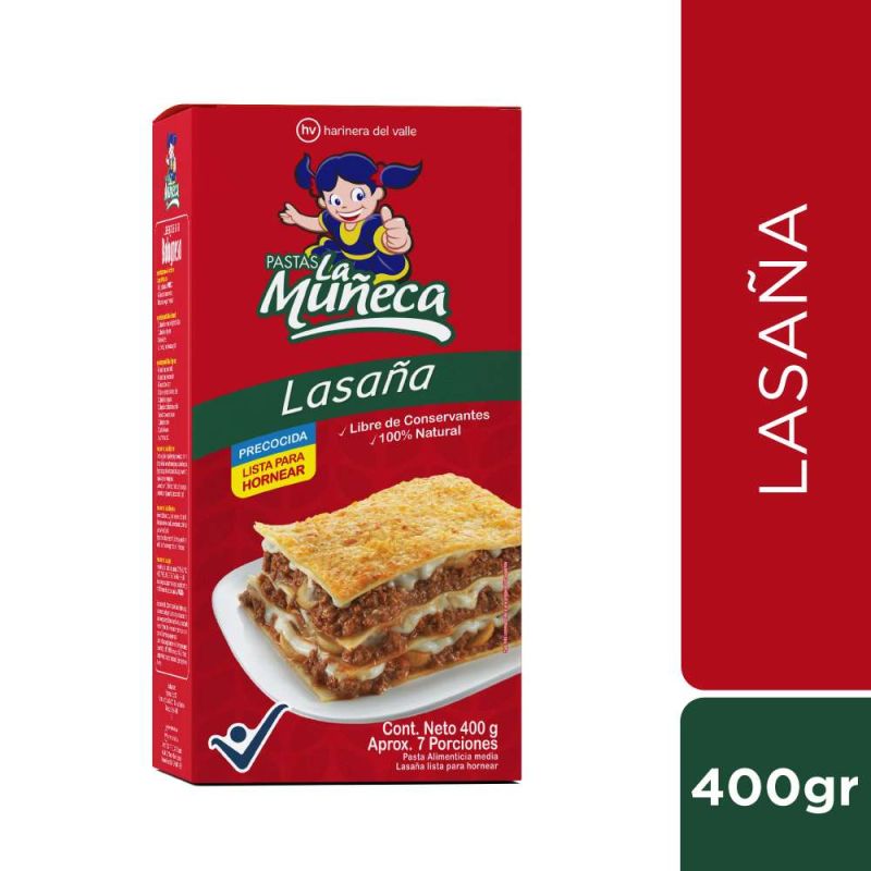 Lasaña la muñeca 400g
