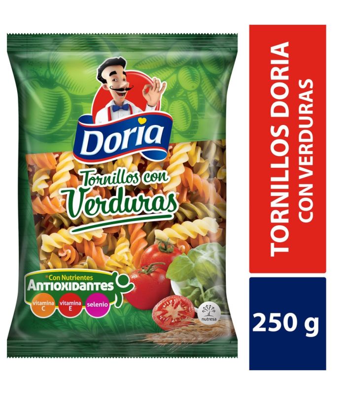 Tornillos con verduras  doria250g