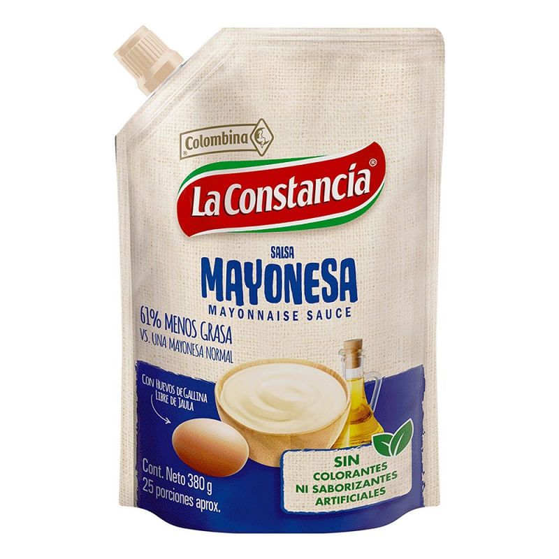 La constancia salsa mayonesa 380g
