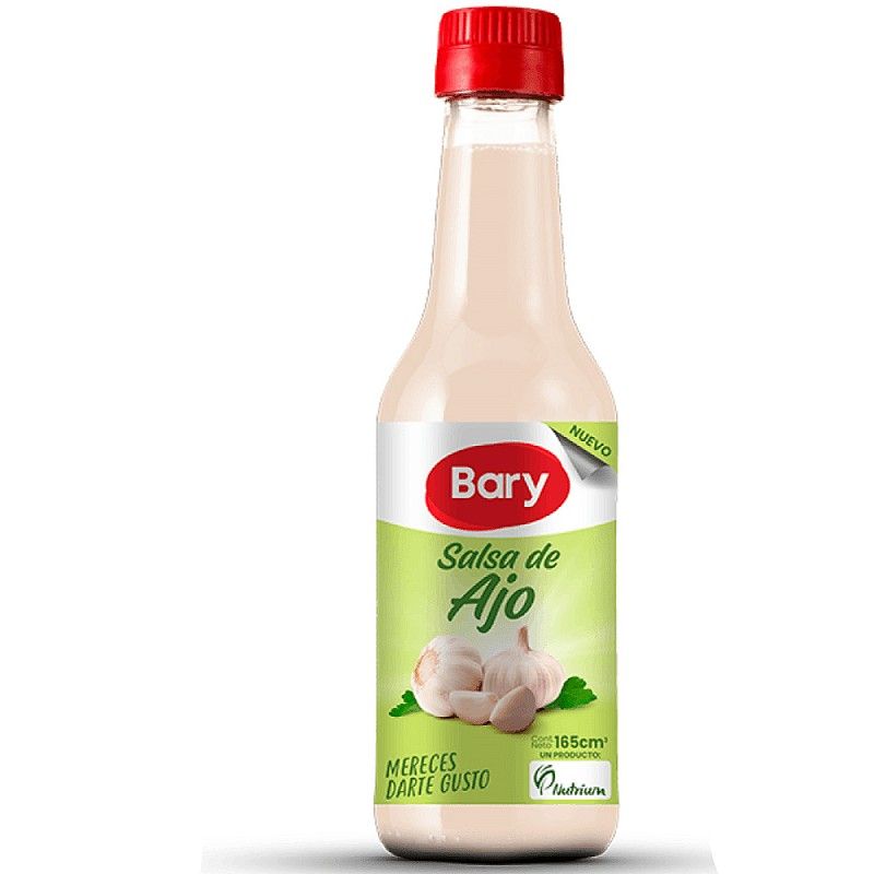 Salsa de ajo en frasco bary 165g 