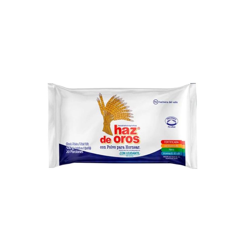 Harina de trigo haz de oro con polvo de honear 500g