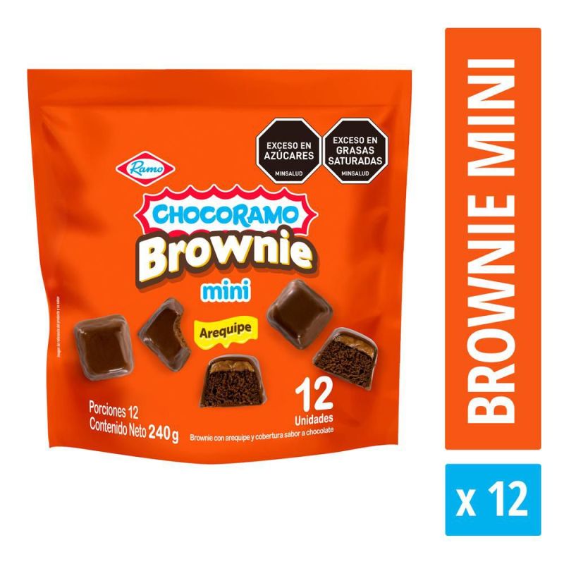 Mini Brownie chocoramo x 12 arequipe 