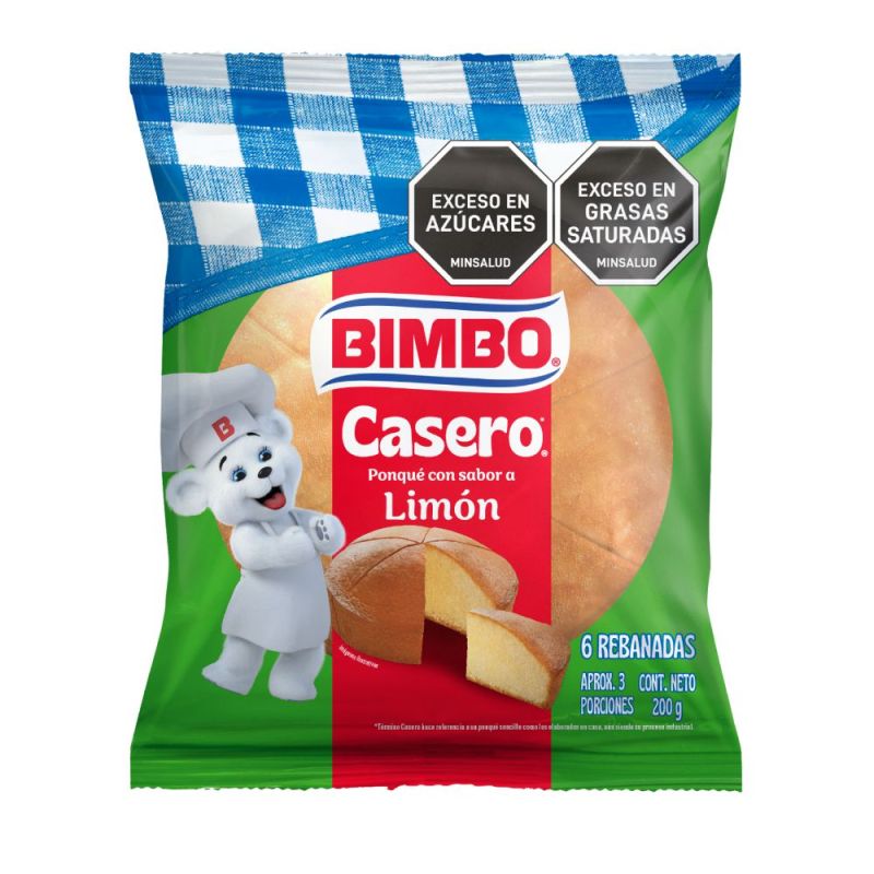 Ponqué Bimbo casero limon 200g