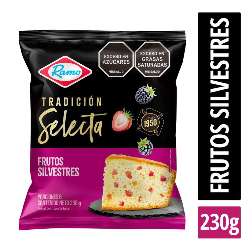 Ponqué de ramo tradicional frutos silvestres 230g