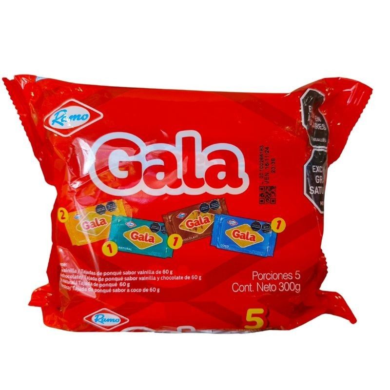 Ponqué gala tajado x5 