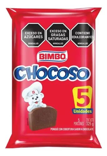 Ponqué bimbo chocoso x5