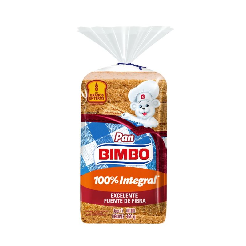 Pan Bimbo  100% integral media 460g