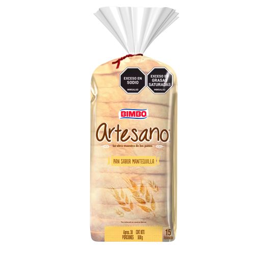 Pan Bimbo artesano masa madre 500g