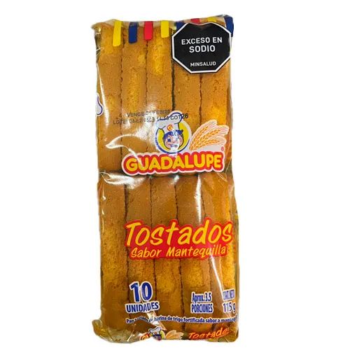 Tostadas Guadalupe  de mantequilla 115g