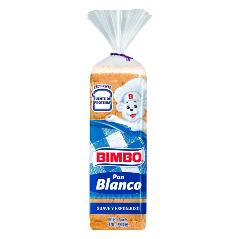 Pan tajado blanco grande 600g bimbo