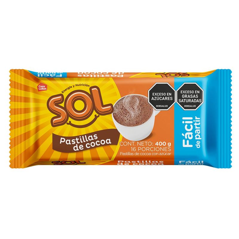 Chocolate sol 75años fácil 400g