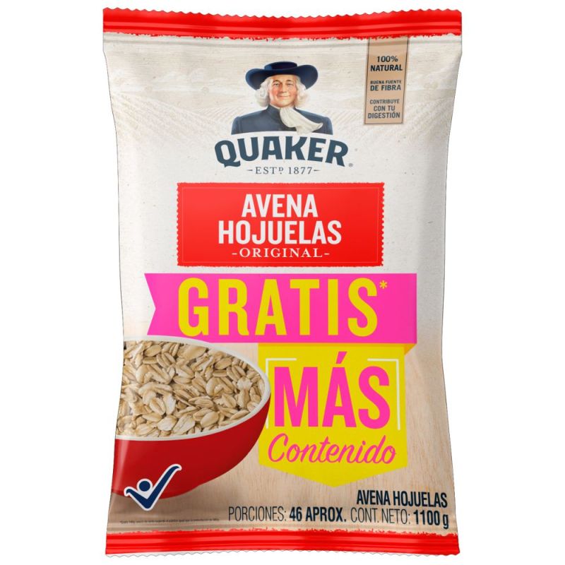 Avena Quaker hojuelas 1100g