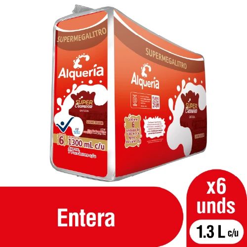Leche alquería super cremosa  neto1300  x6 