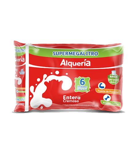 Leche Alquería super megalítro sabor original neto 1300 x6 