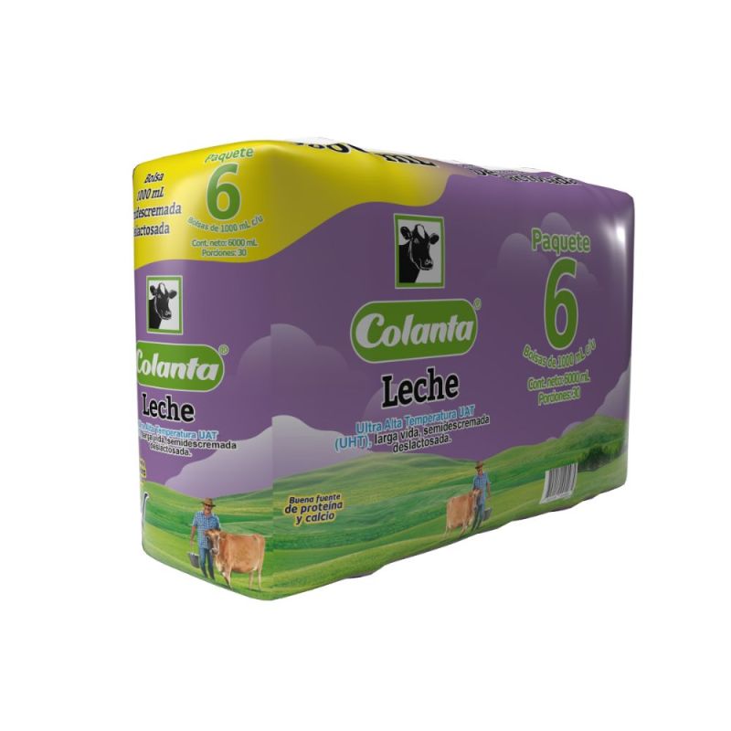 Leche colanta deslactosada maxi litro neto 1100 x6